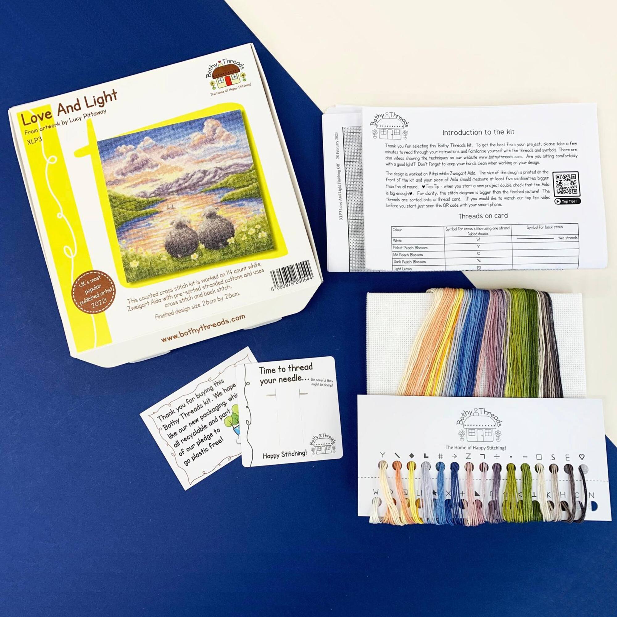 Bothy Threads Love and Light Counted Cross Stitch Kit